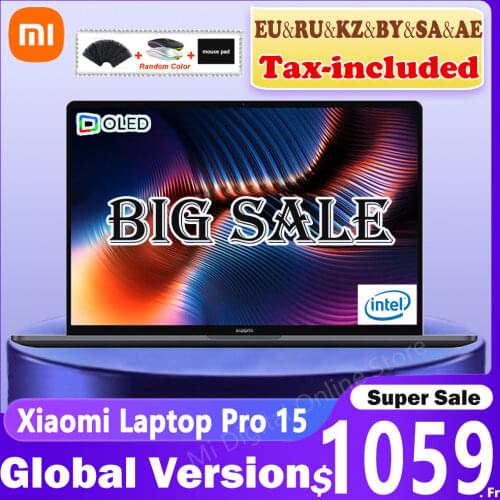 【Grey Stock 】Xiaomi Laptop Pro 15 i7-11370H/i5-11300H MX450 OLED 3.5K Super Retina Screen Mi Notebook 15.6Inch 100%sRGB Computer
