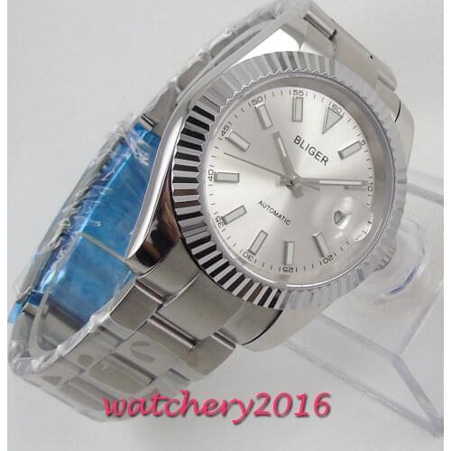 2019 New Arrival 40mm Bliger dial luminous markers Stainless steel case Sapphire Automatic movement Mens business Watch