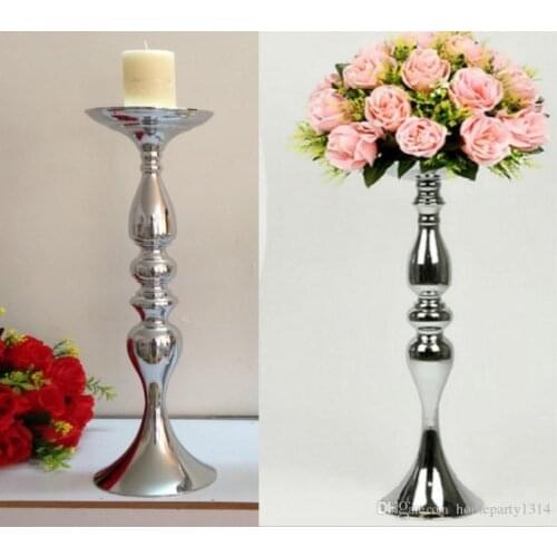 New Metal Electroplate Silver Mermaid Vase Table Centerpiece Candle Holder Wedding Christmas Decoration