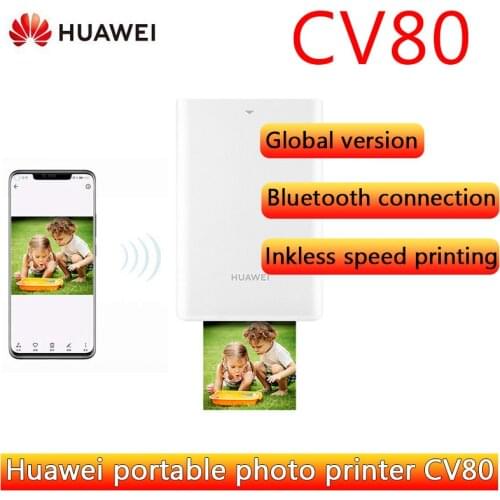 Original Huawei Portable Photo Printer CV80 Polaroid Photo Paper Portable 1 Minute Fast Inkless Printing Bluetooth Connection