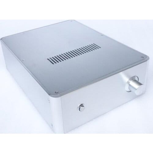 BZ2409E Silver All Aluminum Rounded Case Amplifier Chassis Preamplifier Box Power Amp Housing DIY Enclosure