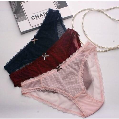 RUIN DZ08 3pcs/lot WOMENS PANTIES Sexy lace briefs waist briefs ladies underwear girl panties