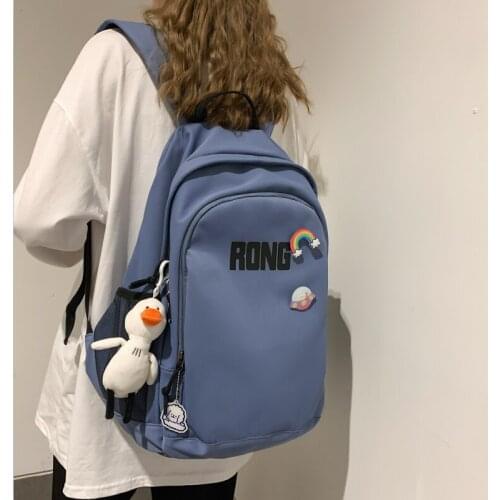 High capacity Women Nylon Backpack unisex Harajuku Travel Rucksack Female Student College School Bag Men Girl Laptop Backpacks