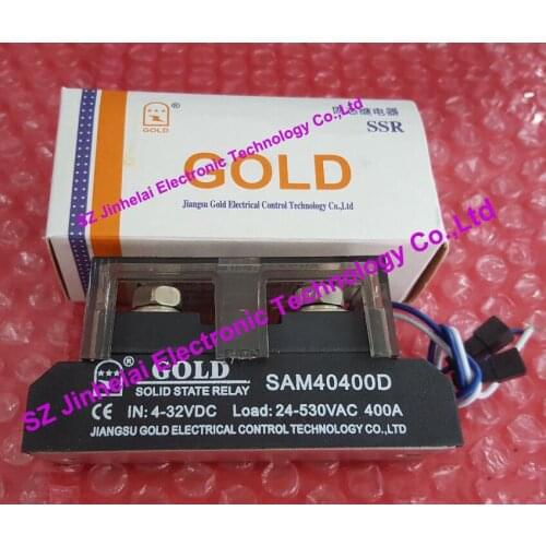SAM40400D GOLD Authentic original SSR Single-phase DC control AC SOLID STATE RELAY 4-32VDC, 24-530VAC 400A