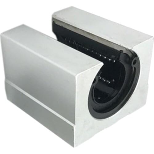 SBR25UU Linear Ball Bearing Slider Unit, 25mm Hole Diameter Linear Light Bearing Guide Rail Cylindrical Aluminum Bracket