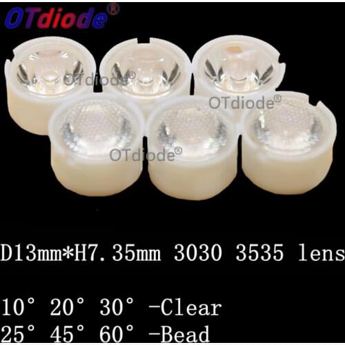 30PCS CREE XP-E XPE /XP-G XPG / XT-E XTE 3535 LED Lens 13mm white holder 10degree/20degree/30degree/25degree/45degree/60degree
