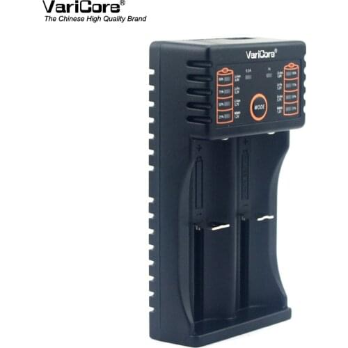 VariCore V20i Charger 18650 1.2V 3.7V 3.2V 3.85V AA/ AAA 18350 26650 10440 14500 16340 25500 lithium battery smart charger NiMH