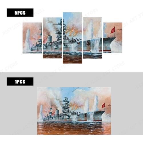Great Patriotic war SOVIET NAVY Soviet battleship Marat living room decoration home art decor Canvas poster