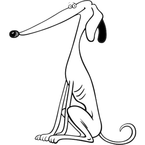 JuYouHui Exterior Accessories Decal Car Stickers Purebred Greyhound Tail Stickers Fun Plastic Car Styling Bumper KK 15cm