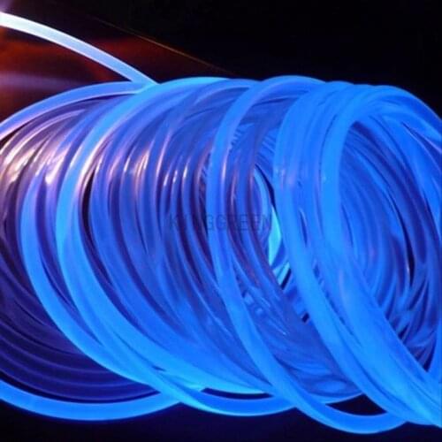 50mX 6mm diameter high quality high transparent solid core side glow fiber optic cable for swimming pool free shipping