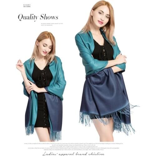 Winter Women Cashmere Scarf Solid Warm Wool Scarves Lady Shawls Pashmina Foulard Tassel Kerchief Long Cotton Scarf Stole Hijab