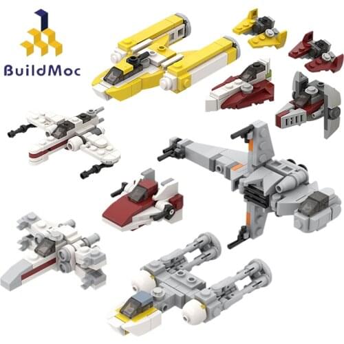 Star Movie Spaceship Mini Rebel Starfighters -Original Trilogy X-Wing Y-Wing A-Wing and B-Wing Fighter Building Blocks Toys Gift