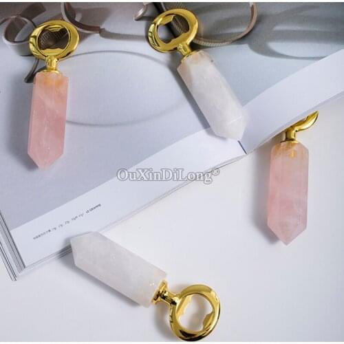 Luxury 1PCS Mini Portable Pocket Bottle Opener Natural Crystal Beer Bottle Opener Decor for Wedding Party Favor Gifts Bar Tools