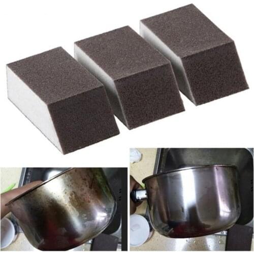 1pcs Sponge Eraser Brush Rust Remover Brush Dish Pot Cleaning Brush Sponge Emery Descaling Clean Rub Pot Kitchen Tools Gadgets