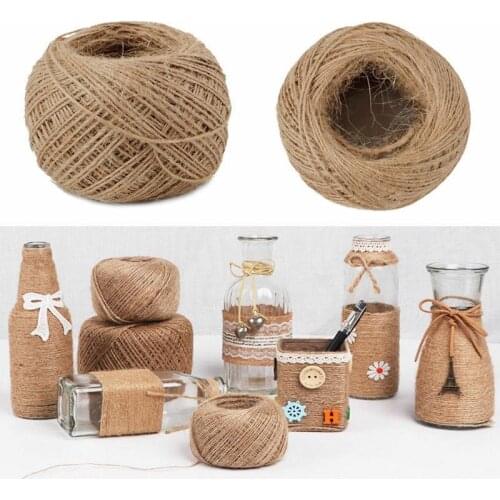 100m Natural Jute Baker Twine Burlap String Hemp Rope Party Wedding Gift Wrapping Cords Thread DIY Scrapbooking Florists Craft