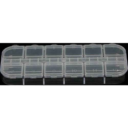 12 Slots diamond painting clear storage box case embroidery cross stitch tool