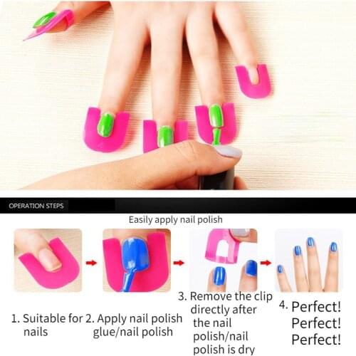 26pcs/set 10 Sizes G Curve Shape Nail Protector Varnish Shield Finger Cover Spill-Proof French Stickers Manicure Nail Art Tools