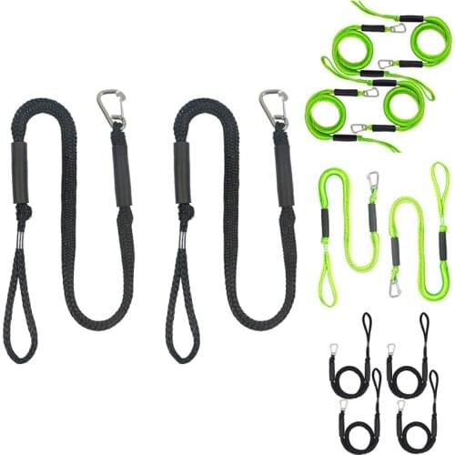 4Ft Boat Bungee Dock Line With Hook Mooring Rope Boat Accessories For Boats Pontoon Kayak