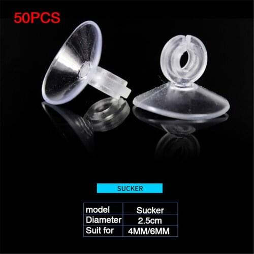 50Pcs/lot Aquarium Sucker Suction Silicone Cup For 4/6mm Air Line Pipe Tube Wire Glass Surface Holder Fish Tank Pump Supplies
