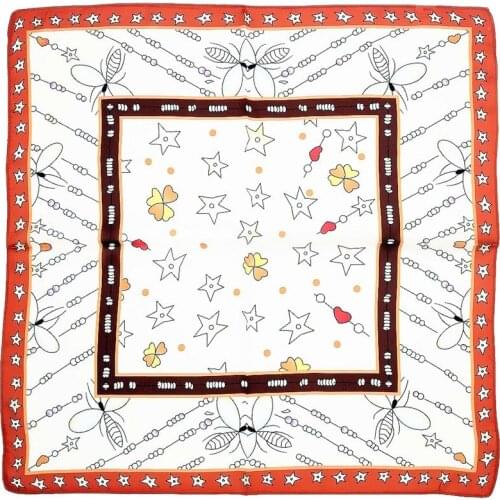 53cm Handkerchief Luxury Brand Womens Silk Scarf Top Ladies Headband Neck Scarf Shawl R16