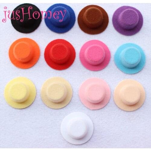 8pcs 40-55mm Craft Mini Felt Top Hats Hen Party Fansinator Base Top Hats for Girl Hair Accessory, Baby Doll Making, Party Decor