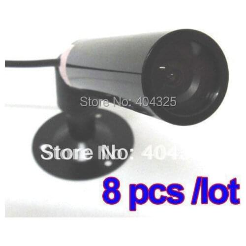 8pcs Mini Bullet Color Outdoor CCTV CMOS Security wide angle Camera 3.6mm lens