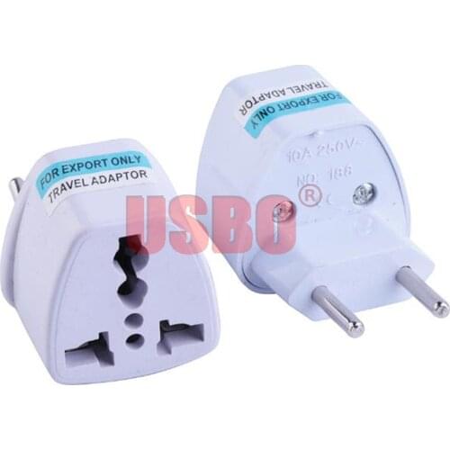 White 10A 250V Brazilian standard power adapter plug Italy Brazil Switzerland Argentina travel universal plug socket converter