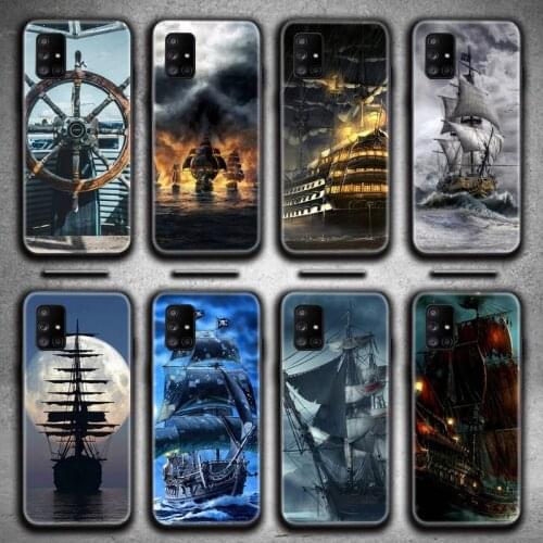 Sailing Ship Pirate ship Phone Case For Samsung Galaxy A21S A01 A11 A31 A81 A10 A20E A30 A40 A50 A70 A80 A71 A51