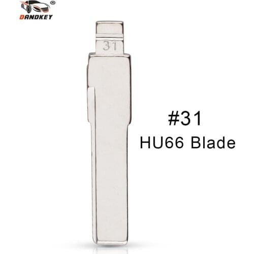 Dandkey 10pcs/lot 31 KD Key Blade HU66 HAA Uncut Flip Car Key #31 Blade for VW Passat Bora Seat Skoda KEYDIY for KD900 Machine