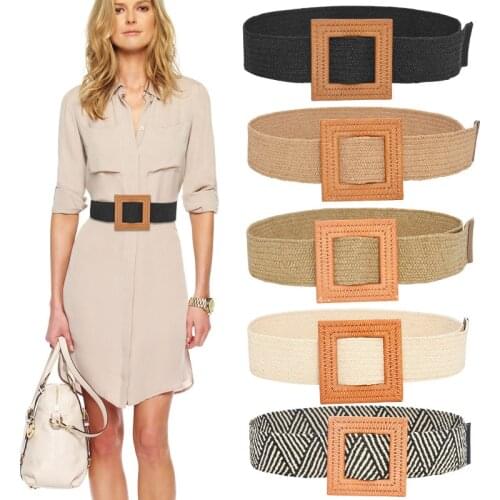 Wood Buckle Womens Waist Belt Designer Belts Men High Quality Luxury Fashion