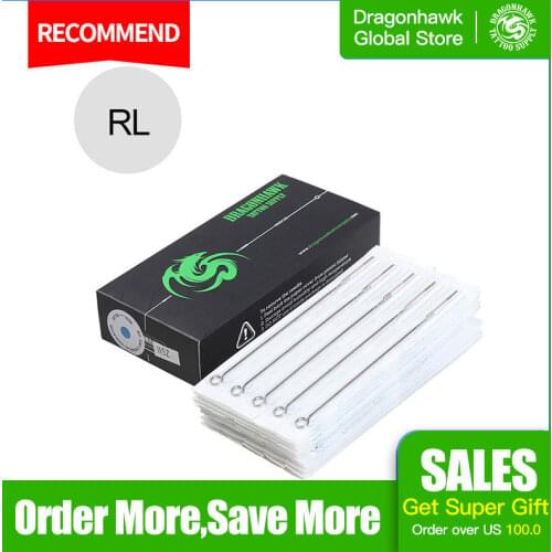 Tattoo Needles RL 50 pcs Disposable Sterile Round Liner Tattoo Needles Supplies