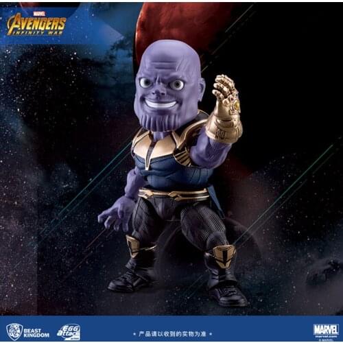 Beast kingdom Marvel Genuine Fulian 3 Infinite Warfare Q version Thanos mobil toy doll Model Kits Toy Figures