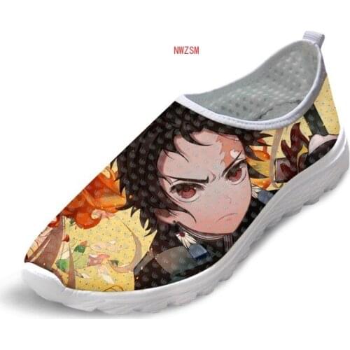 Kimetsu No Yaiba Demon Slayer Kamado Tanjirou Agatsuma Zenitsu Giyuu Shoes Cosplay Sneaker High Fashion Sport Board Gift Men Boy