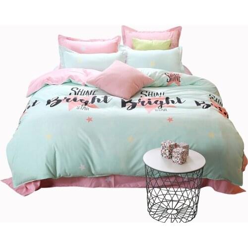 Printing Watermelon Bedding Set Cotton Bed Sheet Duvet Cover Pillow Case Edredon Queen King Size Double Bedclothes Cubre Canas