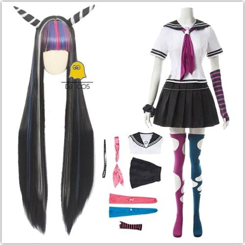 Danganronpa 2 Goodbye Despair Ibuki Mioda Cosplay Dress School Girl JK Uniform Skirt Set Halloween Costume For Women Custom Made