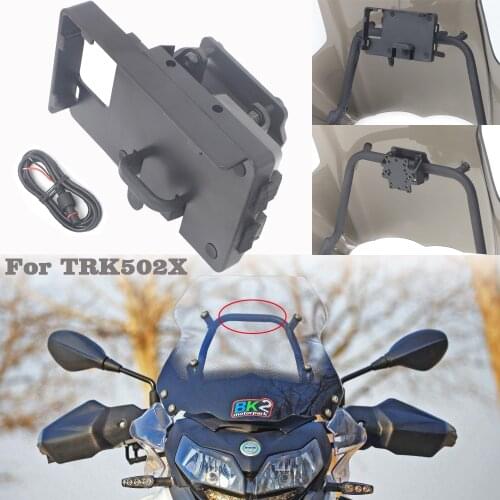 Windscreen 16MM/22MM Crossbar Bracket Mount Smartphone GPS Holder For Benelli TRK502X TRK 502X TRK 502 ADV 2018 2019 2020