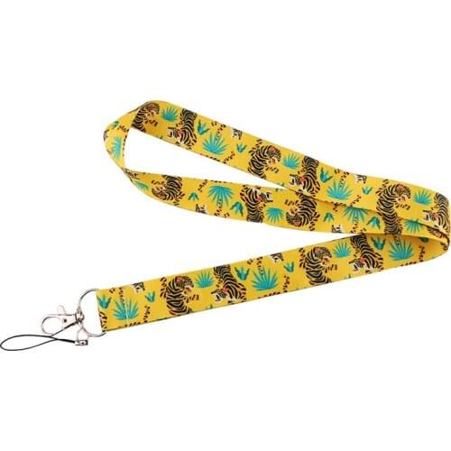 Lovely tiger Lanyard for Keys Phone Cool Neck Strap Lanyard for Camera Whistle ID Badge Cute webbings ribbons Gifts