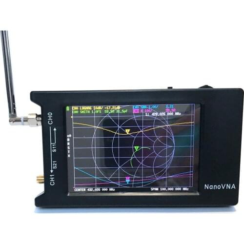NanoVNA-H NanoVNA-H4 10KHz~1.5GHz VNA 4inch LCDHF VHF UHF UV Vector Network Antenna Analyzer+1950MAh Battery+Plastic Case