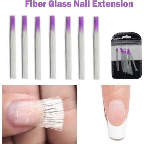 Fiber Glass Nail Extension for UV Gel Building French Manicure Acrylic Fiberglass Nail Forms Salon Tool Tips Accessory