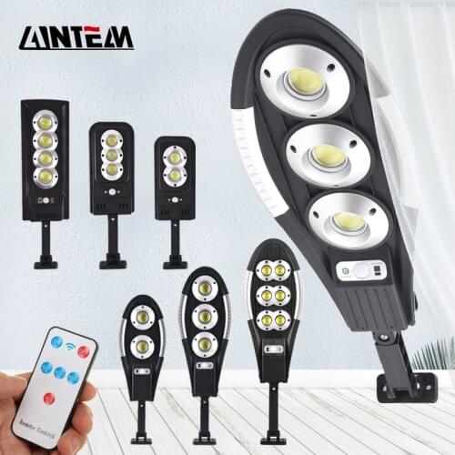 2021 Newest Solar Street LED Light Outdoor Waterproof Induction Remote Control COB Wall Garden Light Rechargeable Lamp For House