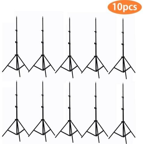 10 Pieces Professional Adjustable Light Stand Tripod With Flat Head For Photo Studio Flashes Photographic Lighting Softbox