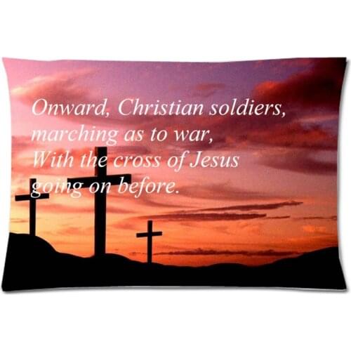 Rectangle Zippered Custom Pillowcase, Christian Bible Verse Two Side Printed Soft Polyester Pillow Case Cover 20"x30"