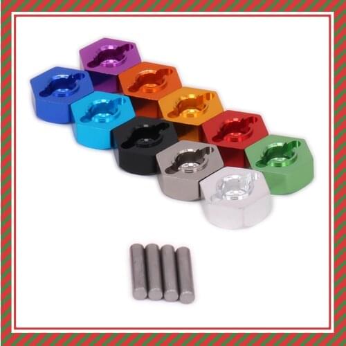 RCAWD 4PCS Aluminum Hub Wheel Hex Hub Adaptor For Rc Hobby Model Car 1-12 Wltoys 12428 12423 Upgraded Parts 0044 Monster