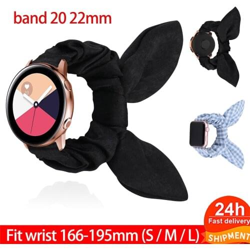 Scrunchie Elastic Watch Straps Watchband for samsung Galaxy Watch 42mm 46 for samsung Galaxy Watch 3 41 45mm Huawei Watch GT 2e