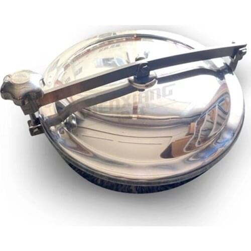 304 Stainless Steel Normal Pressure Manhole Cover Sanitary Quick-Opening Manhole Door Welding round Flanging Hand Hole Yab