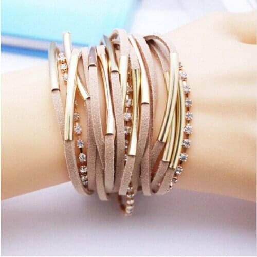 Stylish female suede bracelet female characters like the best gift fashion charm bracelet Ms
