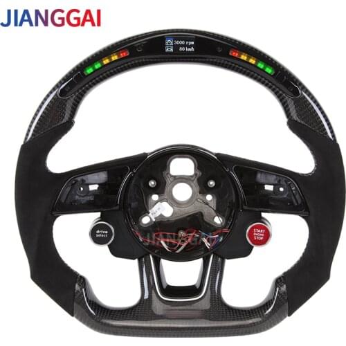 Steering Wheel Fit For Audi RS3 RS4 RS5 S3 S4 S5 LED Shift Racing Wheel 2016-2020 Models