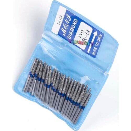 TR-14 50 Pcs Dental Diamond High Speed Burs For Polishing Smoothing TR SERIES For Dentistry Clinic