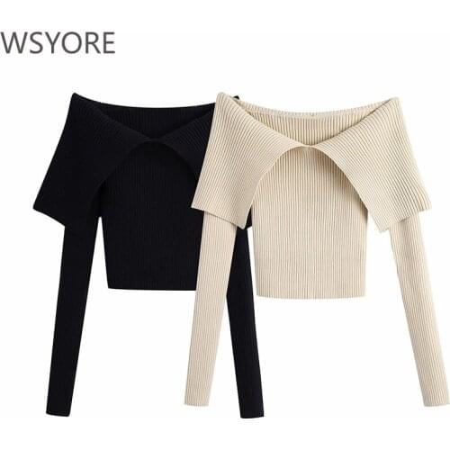 Женские пуловеры с открытыми плечами WSYORE China At AliExpress
