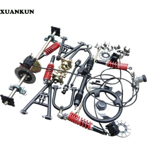 XUANKUN Four Rounds Of Beach Car Karting Modified Parts Motorcycle Rear Axle Assembly Rocker Drag Three Disc Brakes